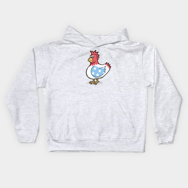 American Style Chicken Kids Hoodie by Siegeworks